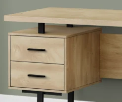Natural Reclaimed Wood Look Reversible Computer Desk -Chic Furniture Store 810533367 4 1
