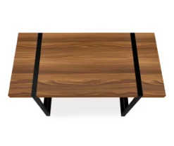 Walnut Wood Look Thick Panel Computer Desk -Chic Furniture Store 810533368 5