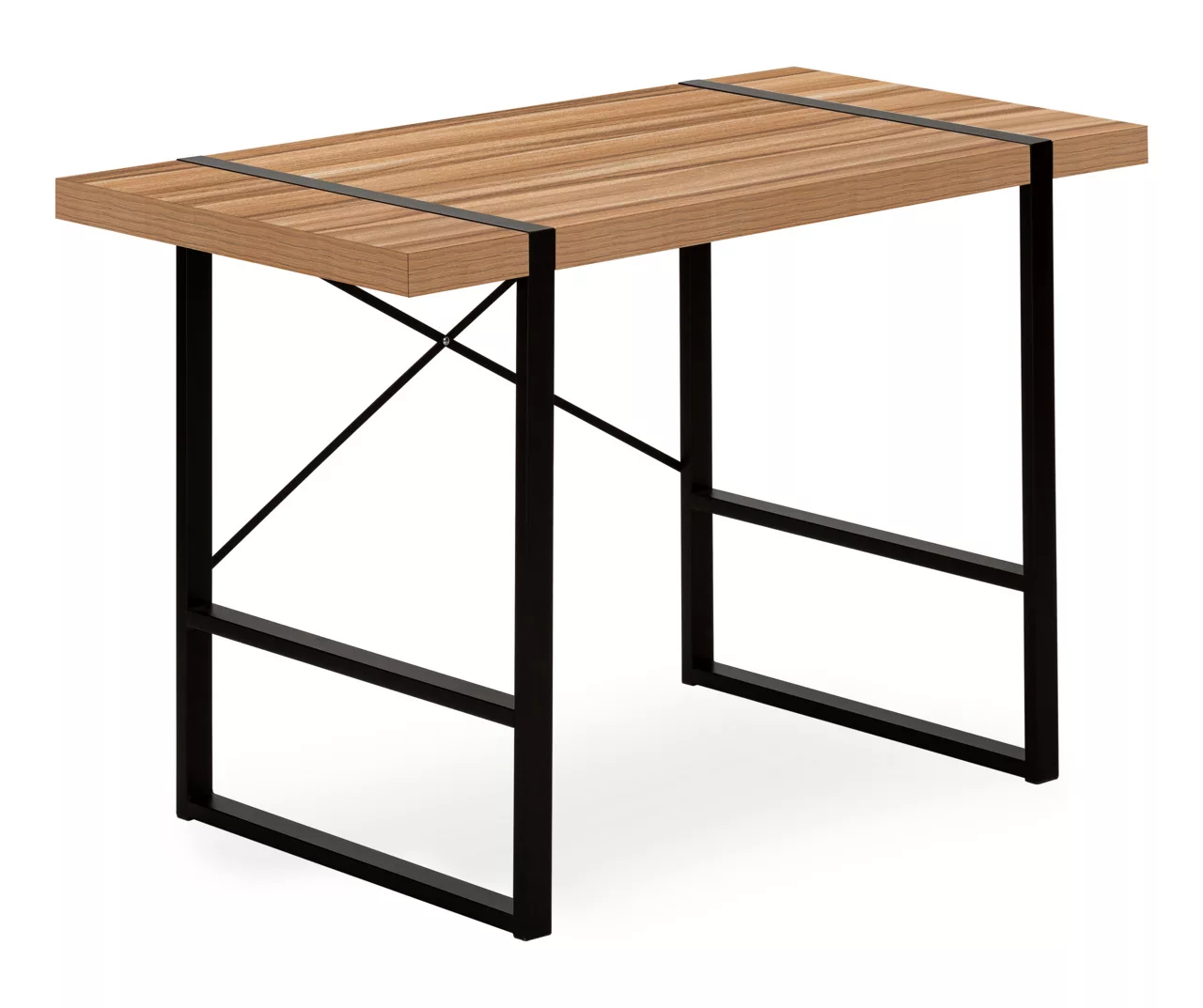 Brown Wood Look Thick Panel Computer Desk 3 Brown Wood Look Thick Panel Computer Desk