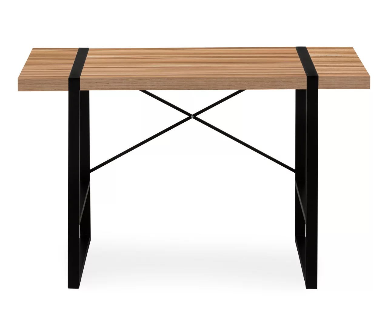 Brown Wood Look Thick Panel Computer Desk 6 Brown Wood Look Thick Panel Computer Desk - Image 4