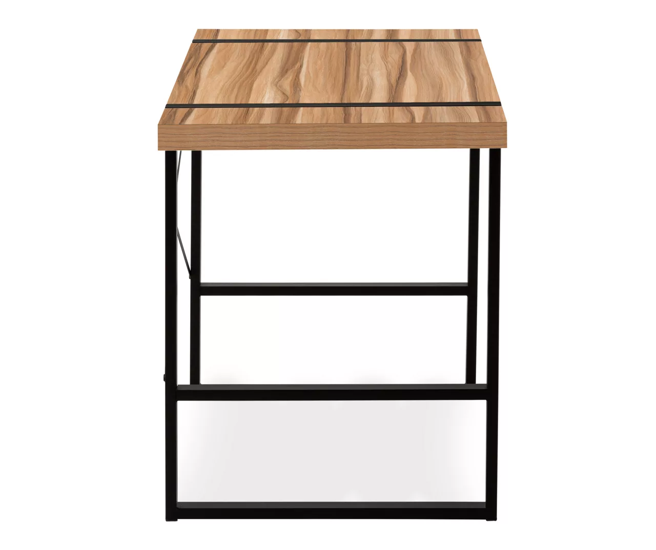 Brown Wood Look Thick Panel Computer Desk 8 Brown Wood Look Thick Panel Computer Desk - Image 6