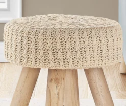 Wooden Leg Upholstered Ottoman -Chic Furniture Store 810533422 4