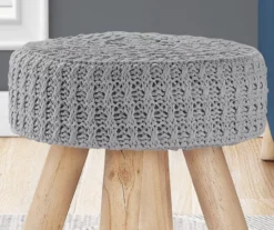 Wooden Leg Upholstered Ottoman -Chic Furniture Store 810533423 4