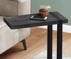 Black Reclaimed Wood Look C Side Table -Chic Furniture Store 810533449 4