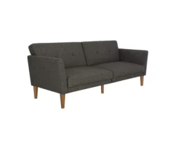 Regal Gray Linen Convertible Sleeper Futon 11 Regal Gray Linen Convertible Sleeper Futon -Chic Furniture Store 810535613 4