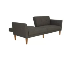 Regal Gray Linen Convertible Sleeper Futon 12 Regal Gray Linen Convertible Sleeper Futon -Chic Furniture Store 810535613 5