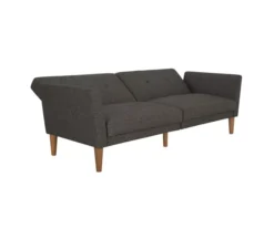 Regal Gray Linen Convertible Sleeper Futon 13 Regal Gray Linen Convertible Sleeper Futon -Chic Furniture Store 810535613 6