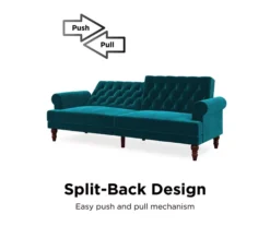 Cassidy Green Velvet Convertible Sleeper Futon 13 Cassidy Green Velvet Convertible Sleeper Futon -Chic Furniture Store 810535627 6