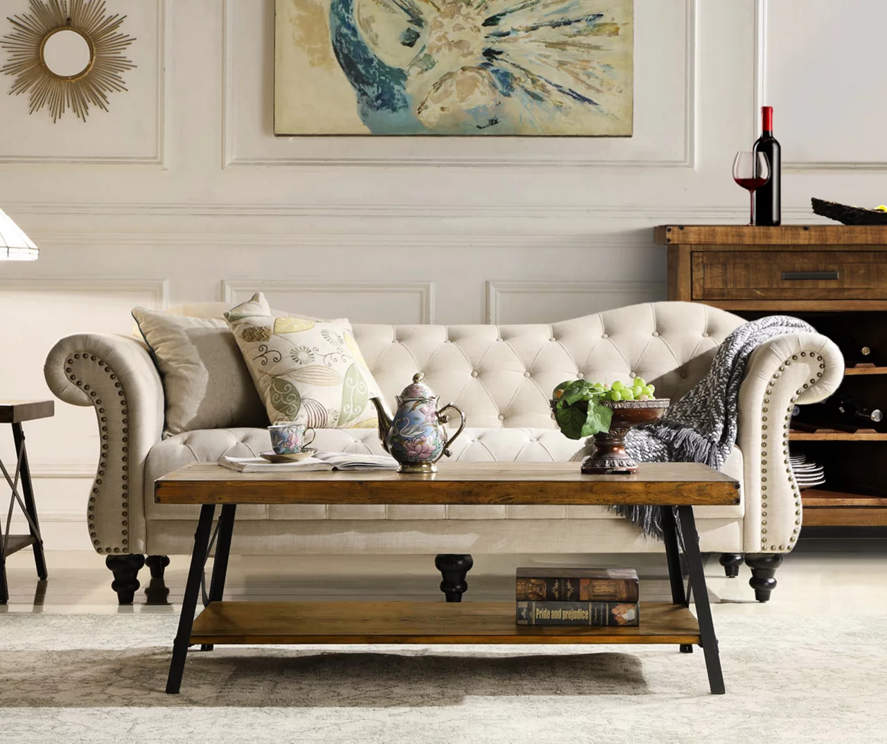 Pomona Pine Brown & Steel Gray 24" Wood Open-Shelf End Table 8 Pomona Pine Brown & Steel Gray 24" Wood Open-Shelf End Table - Image 6