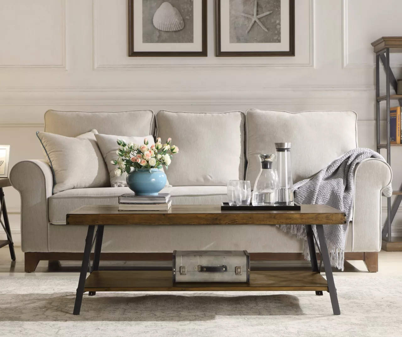 Pomona Pine Brown & Steel Gray 24" Wood Open-Shelf End Table 9 Pomona Pine Brown & Steel Gray 24" Wood Open-Shelf End Table - Image 7