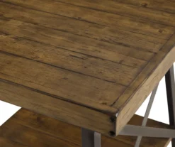 Pomona Pine Brown & Steel Gray 24" Wood Open-Shelf End Table 22 Pomona Pine Brown & Steel Gray 24" Wood Open-Shelf End Table -Chic Furniture Store 810535748 3