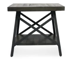 Pomona Gray & Steel Gray 24" Wood Open-Shelf End Table -Chic Furniture Store 810535749 5