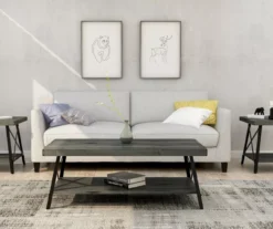 Pomona Gray & Steel Gray 24" Wood Open-Shelf End Table -Chic Furniture Store 810535749 8