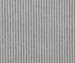 Pebble Gray Striped Upholstered Round Ottoman -Chic Furniture Store 810535758 3