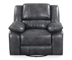 Paulson Gray Faux Leather Swivel Gliding Recliner -Chic Furniture Store 810535759 5