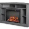 Flaxton Graphite Gray Electric Corner Fireplace Console 1 Flaxton Graphite Gray Electric Corner Fireplace Console -Chic Furniture Store 810538183 3