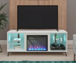 Newland White Electric Fireplace Console -Chic Furniture Store 810538184 1