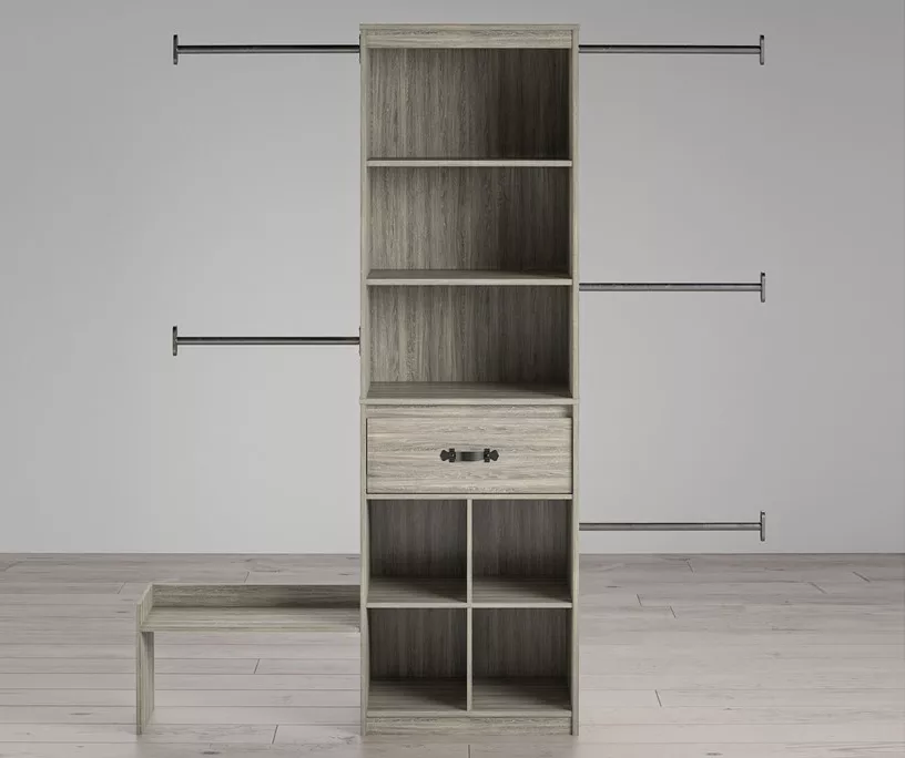 Nova Grow With Me Gray Oak Adjustable Closet Organizer 5 Nova Grow With Me Gray Oak Adjustable Closet Organizer - Image 3