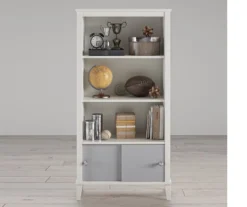 Monarch Hill Poppy Gray & White Bookcase -Chic Furniture Store 810538207 2