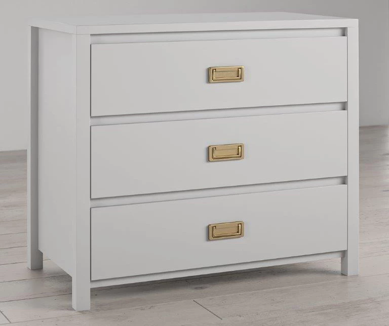 Monarch Hill Haven Dove Gray 3-Drawer Dresser 3 Monarch Hill Haven Dove Gray 3-Drawer Dresser