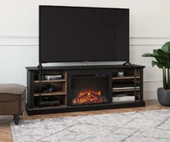 70" Fowler Black Electric Fireplace Console -Chic Furniture Store 810538243 1