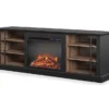 70" Fowler Black Electric Fireplace Console -Chic Furniture Store 810538243 3