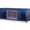 70" Intrepid Navy Deluxe Electric Fireplace Console -Chic Furniture Store 810538244 3