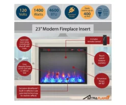 70" Intrepid Navy Deluxe Electric Fireplace Console 12 70" Intrepid Navy Deluxe Electric Fireplace Console -Chic Furniture Store 810538244 5