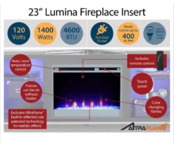 48" Intrepid White Electric Fireplace Console -Chic Furniture Store 810538247 5