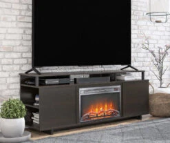 65" Himmel Espresso Electric Fireplace Console 10 65" Himmel Espresso Electric Fireplace Console -Chic Furniture Store 810538249 2