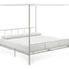 Marion White Metal King Canopy Bed -Chic Furniture Store 810538376 3