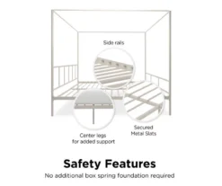 Marion White Metal King Canopy Bed -Chic Furniture Store 810538376 6