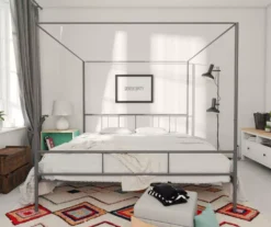 Marion Dark Gray Metal King Canopy Bed 12 Marion Dark Gray Metal King Canopy Bed -Chic Furniture Store 810538378 2