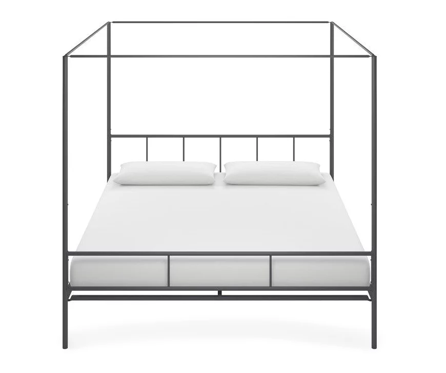 Marion Dark Gray Metal King Canopy Bed 4 Marion Dark Gray Metal King Canopy Bed - Image 2