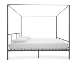 Marion Dark Gray Metal King Canopy Bed 10 Marion Dark Gray Metal King Canopy Bed -Chic Furniture Store 810538378 5