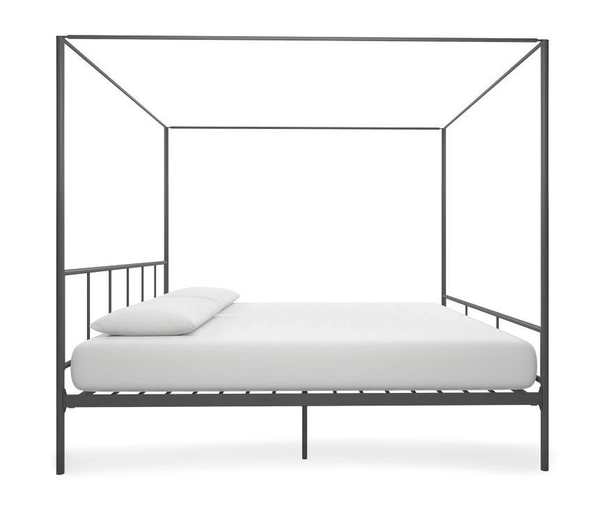 Marion Dark Gray Metal King Canopy Bed 5 Marion Dark Gray Metal King Canopy Bed - Image 3