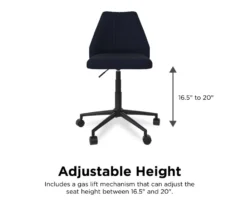 Brittany Blue Linen Office Chair -Chic Furniture Store 810538399 4