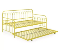 Bright Pop Yellow Metal Twin Daybed & Trundle 11 Bright Pop Yellow Metal Twin Daybed & Trundle -Chic Furniture Store 810538408 4