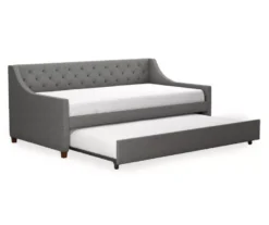 Her Majesty Gray Linen Daybed & Trundle 11 Her Majesty Gray Linen Daybed & Trundle -Chic Furniture Store 810538419 4