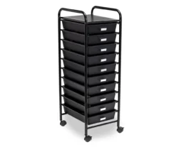 Black Metal 10-Drawer Rolling Storage Cart -Chic Furniture Store 810539916 3