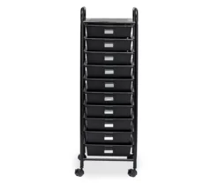 Black Metal 10-Drawer Rolling Storage Cart -Chic Furniture Store 810539916 4