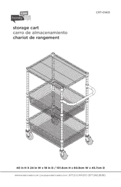 Chrome 3-Shelf Storage Cart -Chic Furniture Store 810539919 6