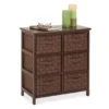 Brown 6-Drawer Woven Strap Chest -Chic Furniture Store 810539931 1