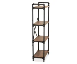 Black Industrial 4-Tier Bookshelf -Chic Furniture Store 810539935 4