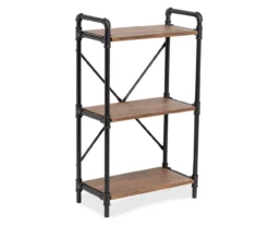 Black Industrial 3-Tier Bookshelf -Chic Furniture Store 810539936 3