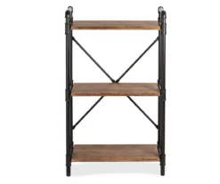 Black Industrial 3-Tier Bookshelf -Chic Furniture Store 810539936 4