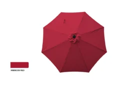 9' Hibiscus Red Tilt Market Patio Umbrella -Chic Furniture Store 810540696 2