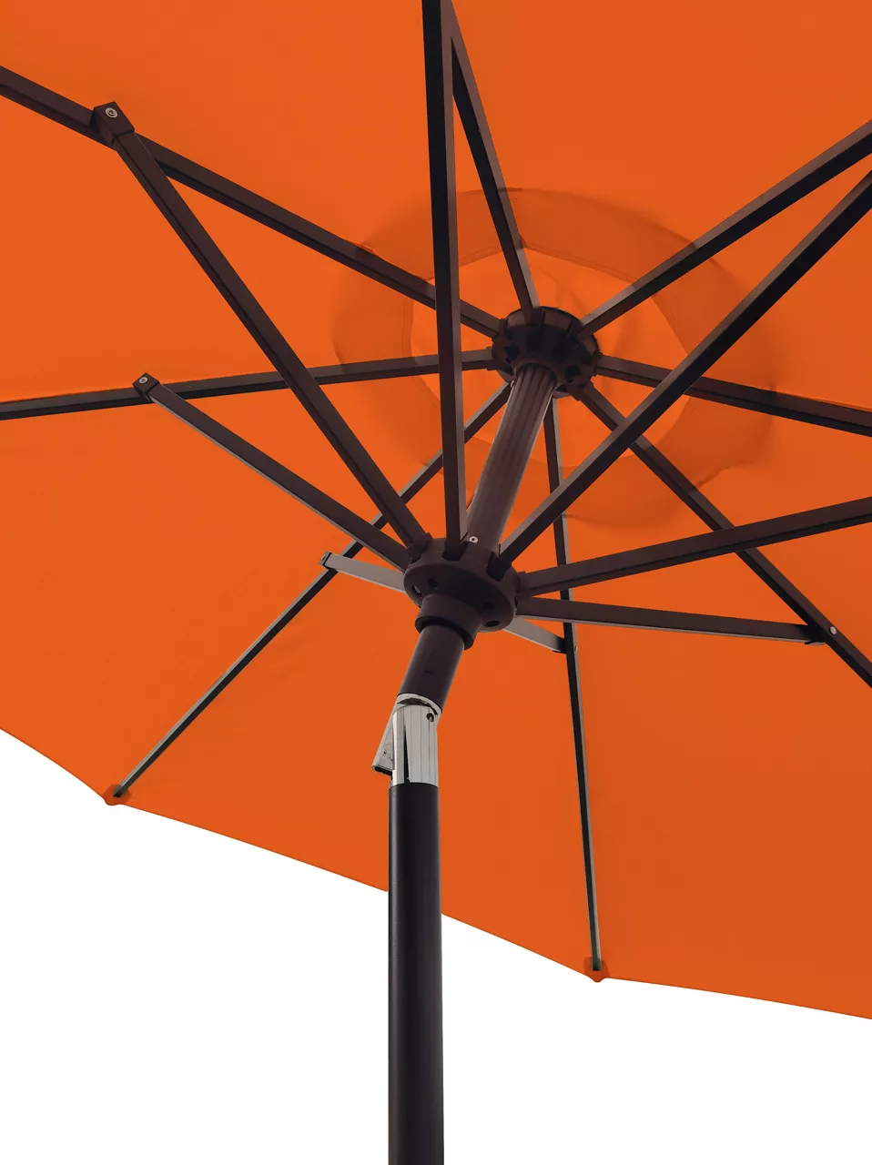 9' Sunburst Orange Tilt Market Patio Umbrella 6 9' Sunburst Orange Tilt Market Patio Umbrella - Image 4