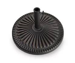 Veranda Antique Bronze Round Textured Umbrella Base