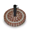 Brick Mosaic Round Cement & Ceramic Umbrella Base 2 Brick Mosaic Round Cement & Ceramic Umbrella Base -Chic Furniture Store 810540716
